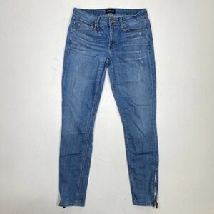 Strom Distressed Skinny Jeans Ankle Zippers